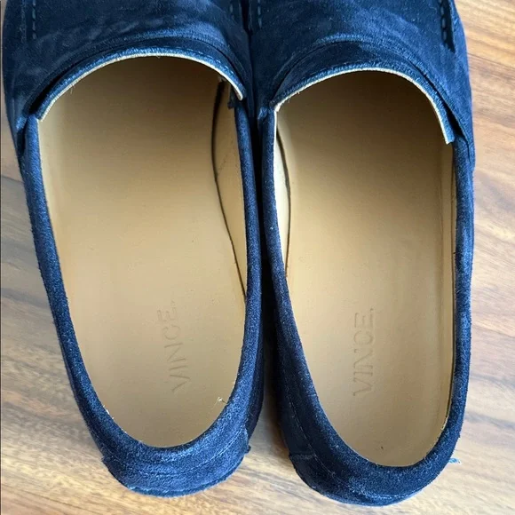 Vince Men's Dark Blue Suede Loafers - Picture 6 of 7
